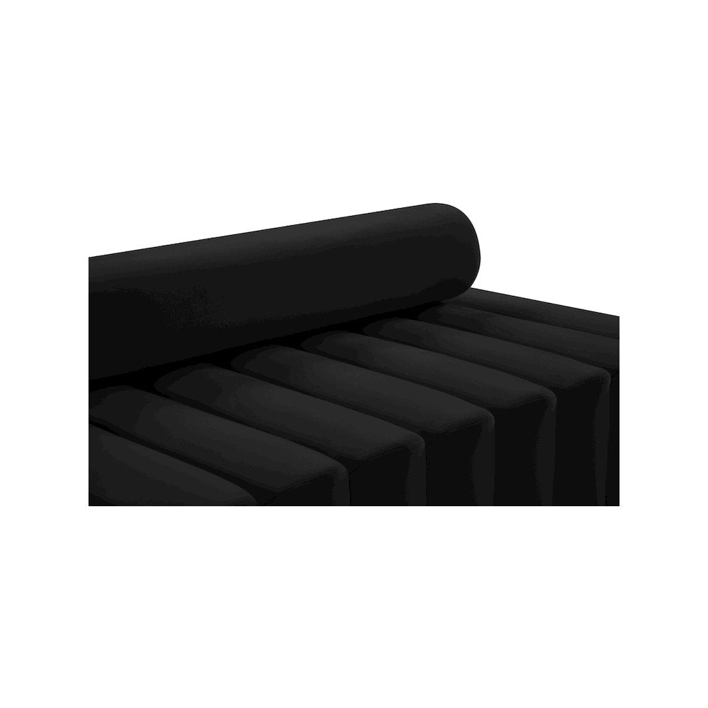 Melody Black Velvet Sofa