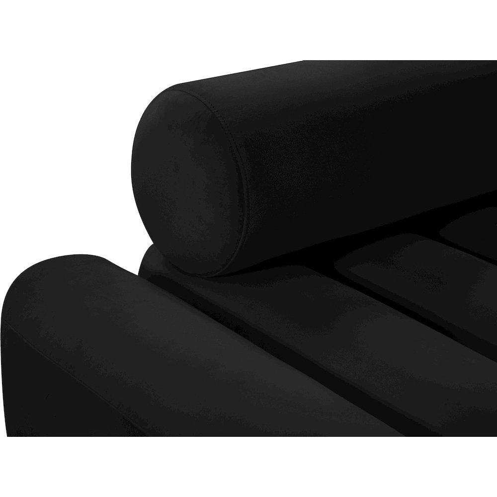 Melody Black Velvet Sofa
