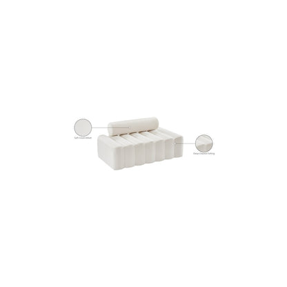 Melody Cream Velvet Loveseat