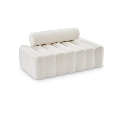 Melody Cream Velvet Loveseat