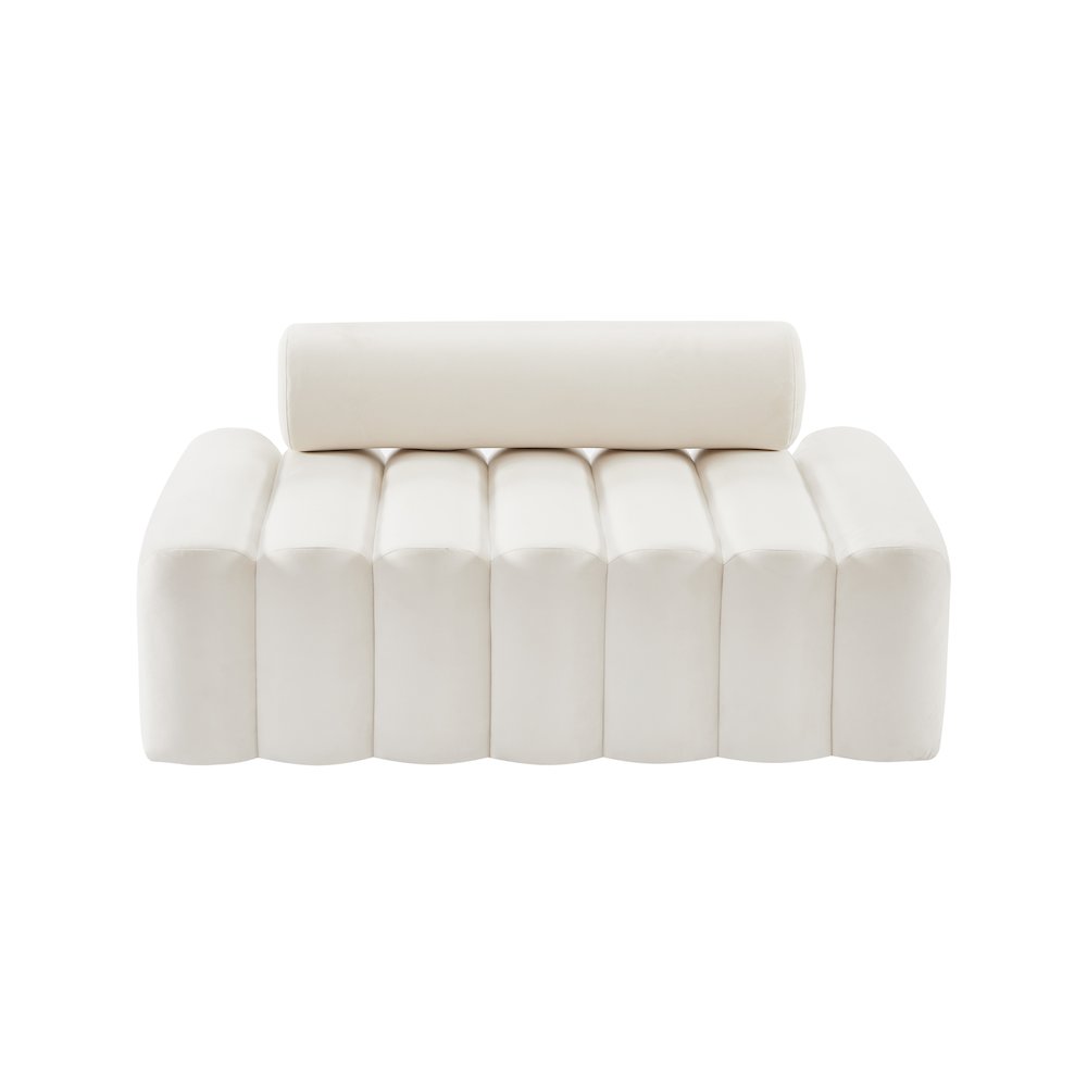 Melody Cream Velvet Loveseat