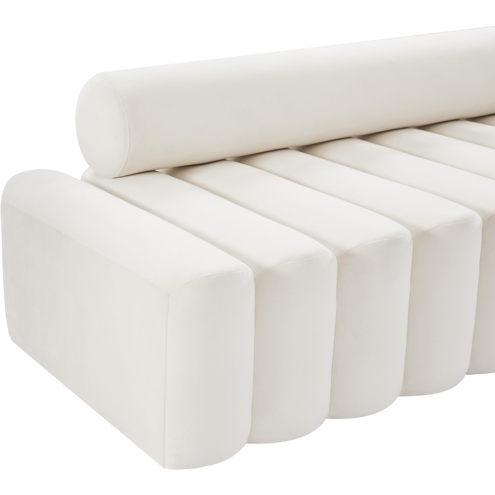 Melody Cream Velvet Loveseat