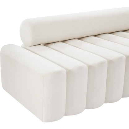 Melody Cream Velvet Loveseat