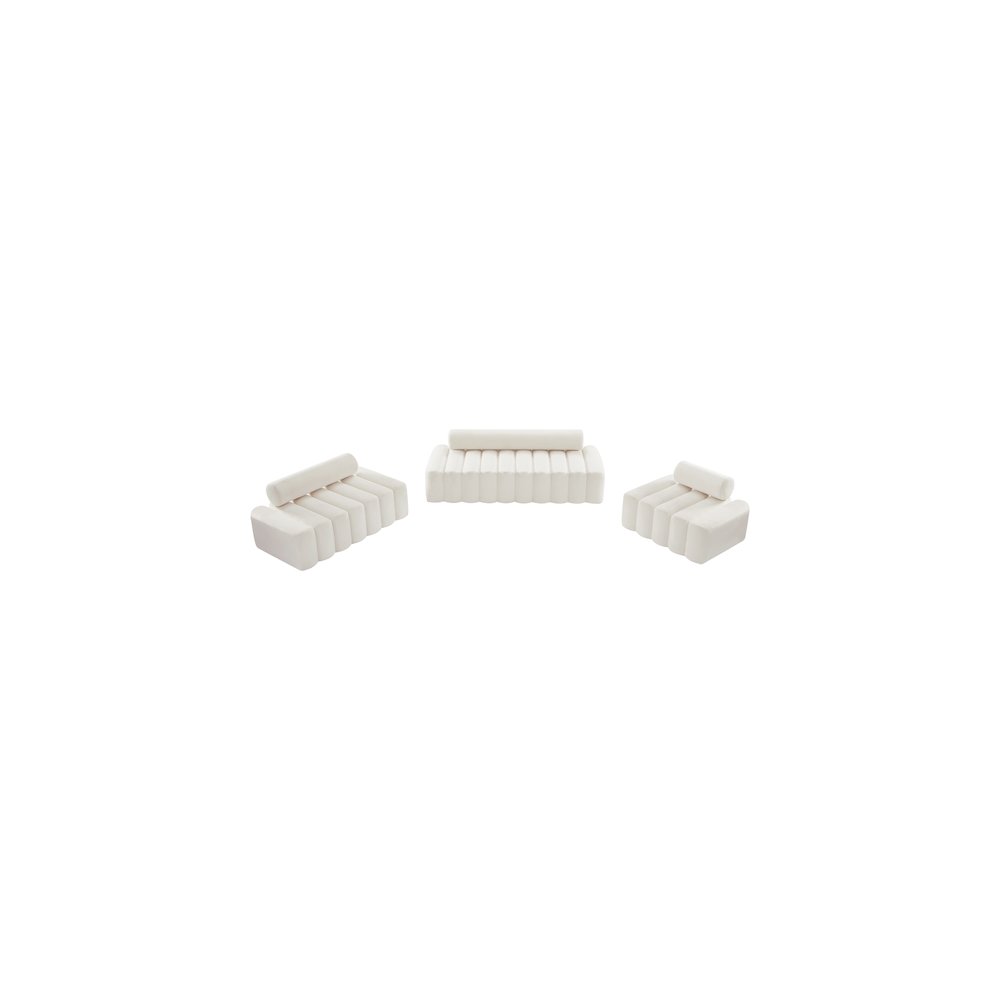 Melody Cream Velvet Sofa