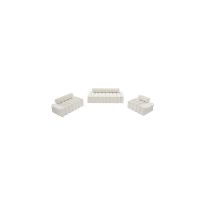 Melody Cream Velvet Sofa