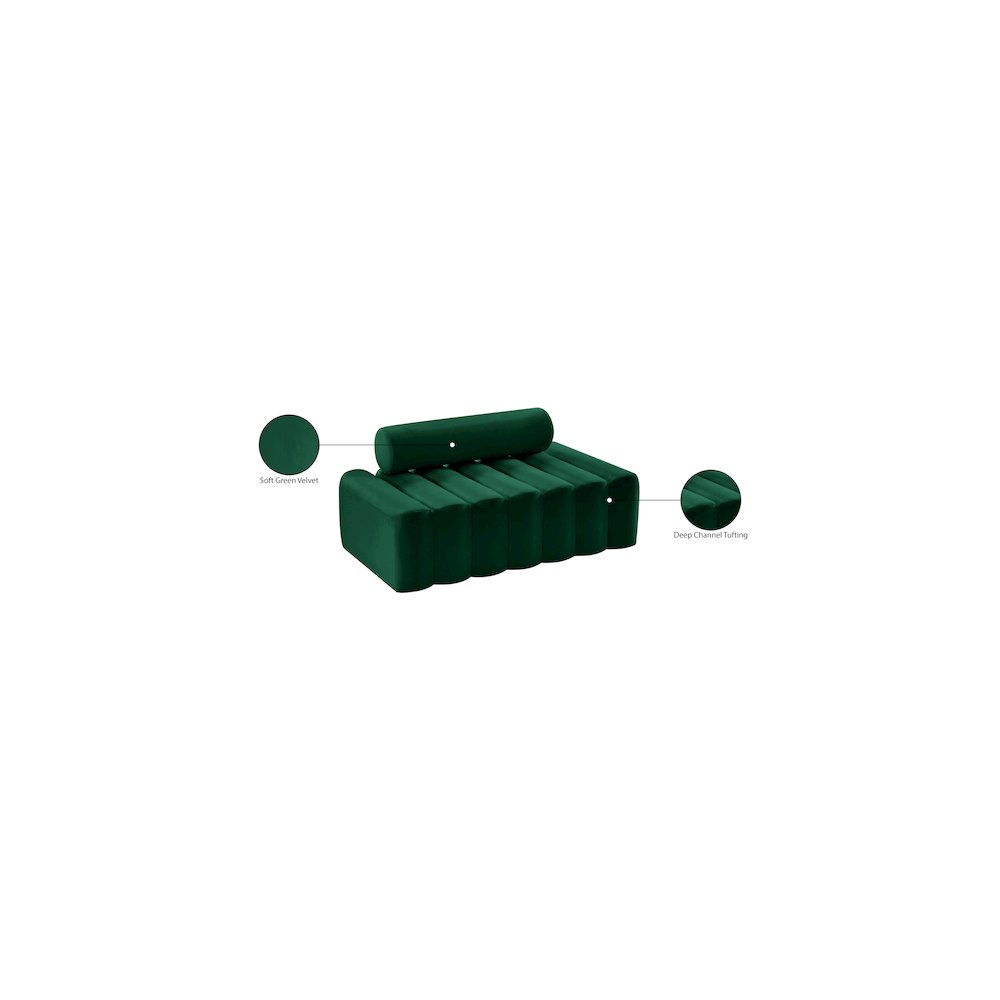 Melody Green Velvet Loveseat