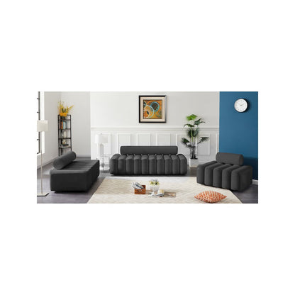 Melody Grey Velvet Loveseat