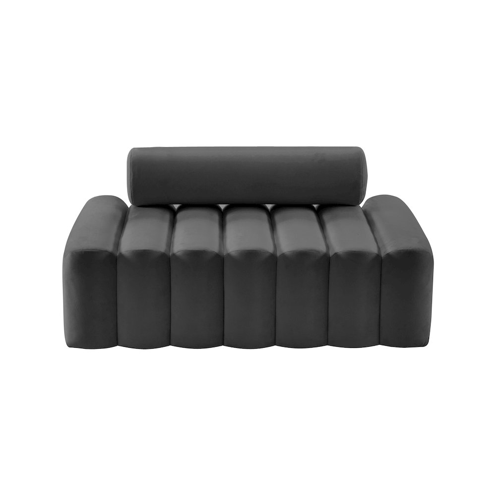 Melody Grey Velvet Loveseat