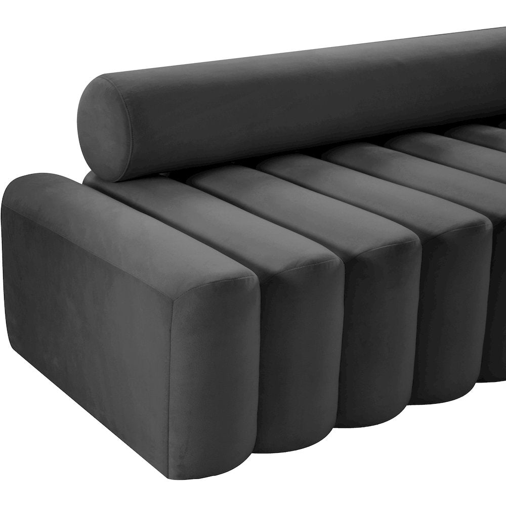 Melody Grey Velvet Loveseat