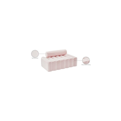 Melody Pink Velvet Loveseat