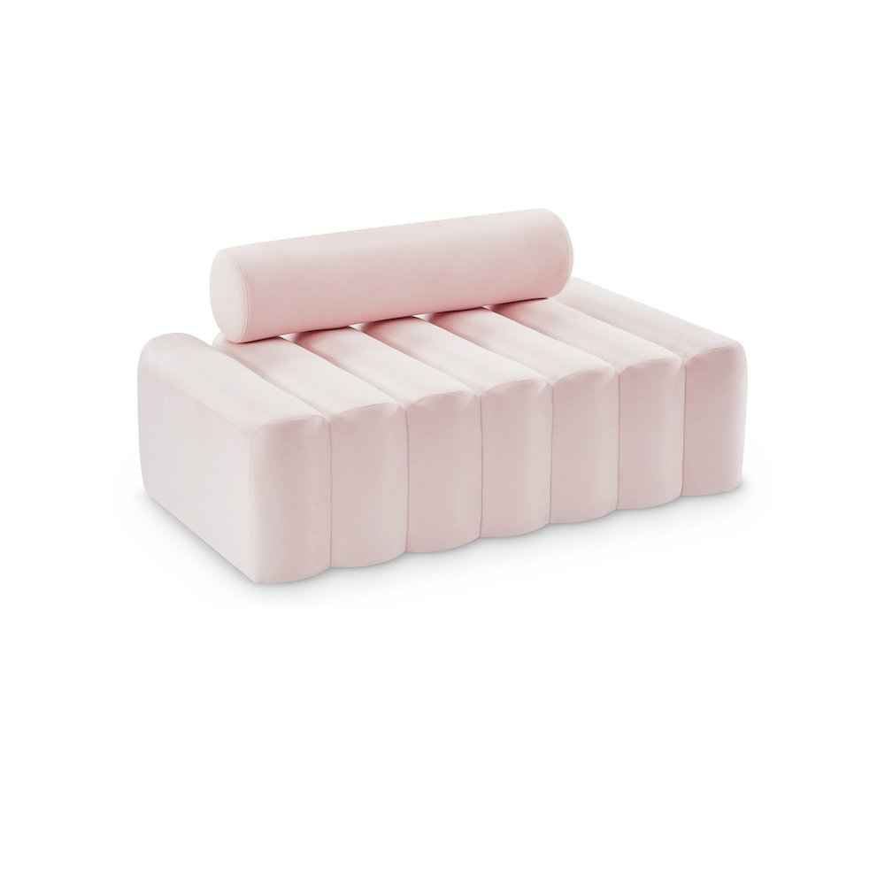 Melody Pink Velvet Loveseat