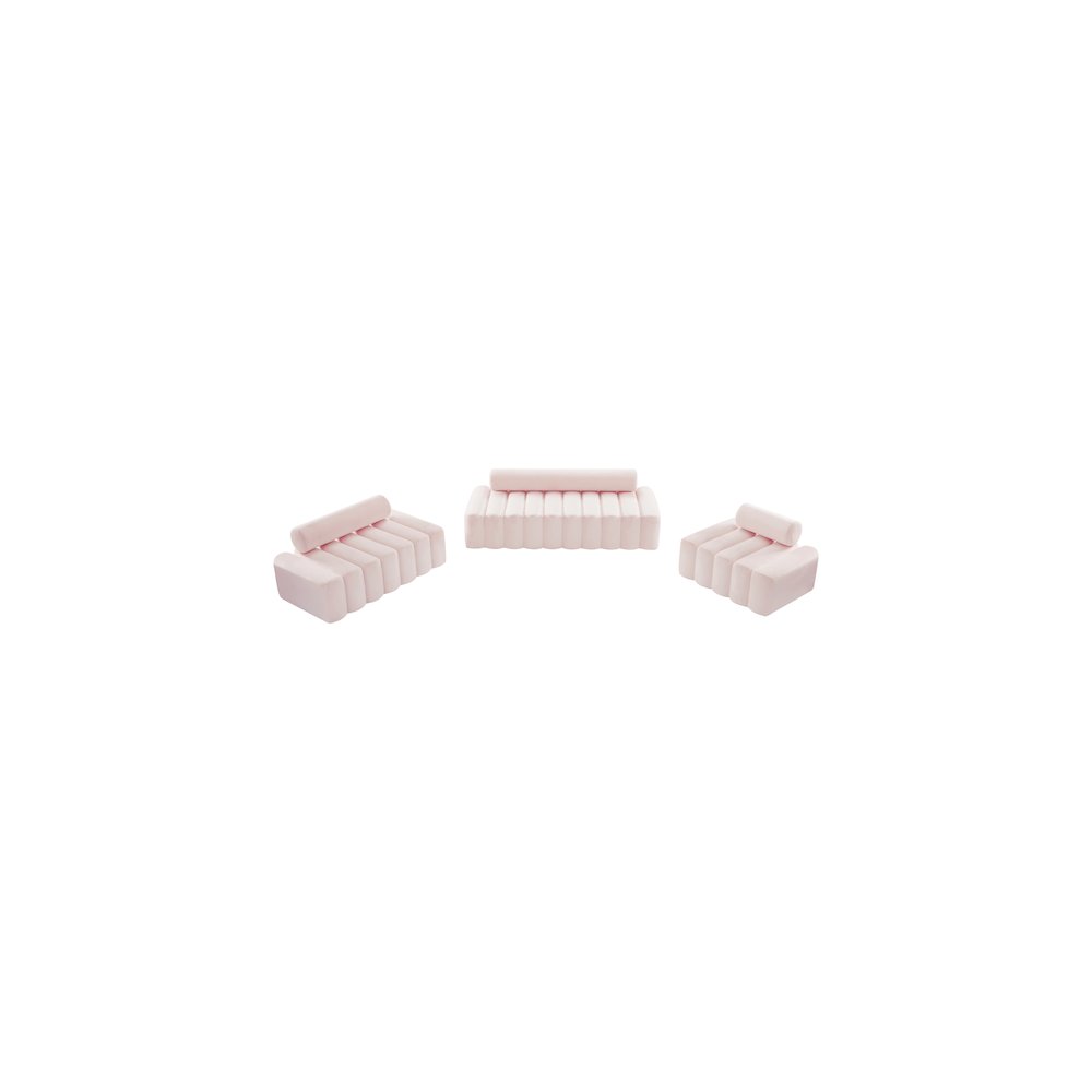 Melody Pink Velvet Loveseat