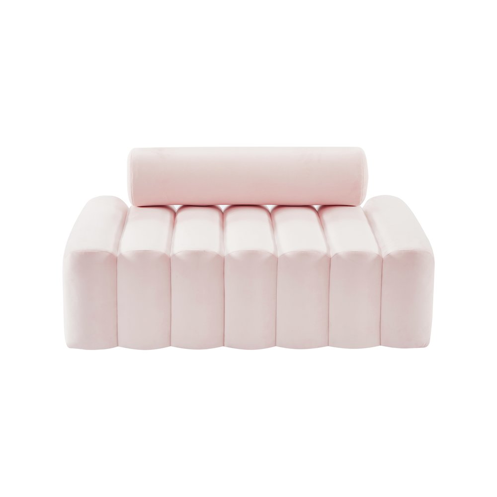 Melody Pink Velvet Loveseat