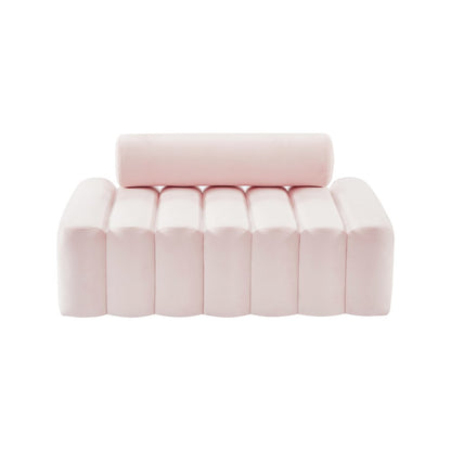 Melody Pink Velvet Loveseat