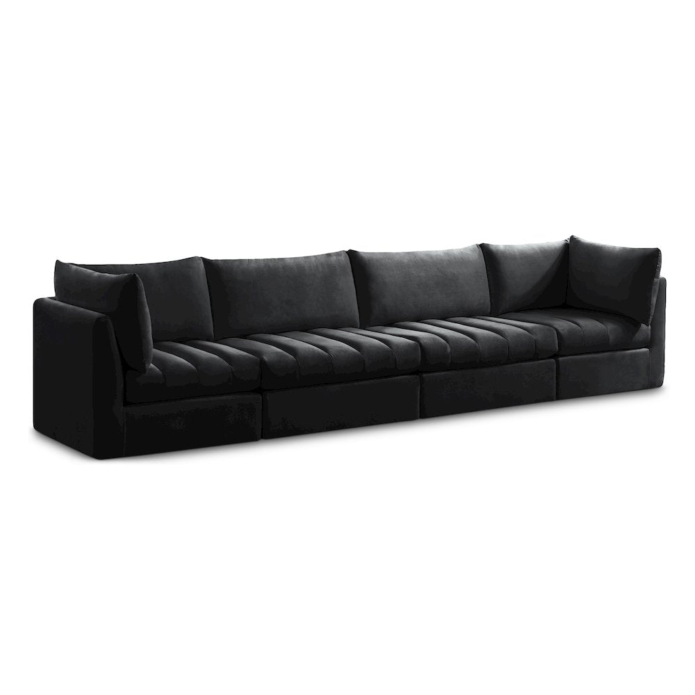 Jacob Black Velvet Modular Sofa