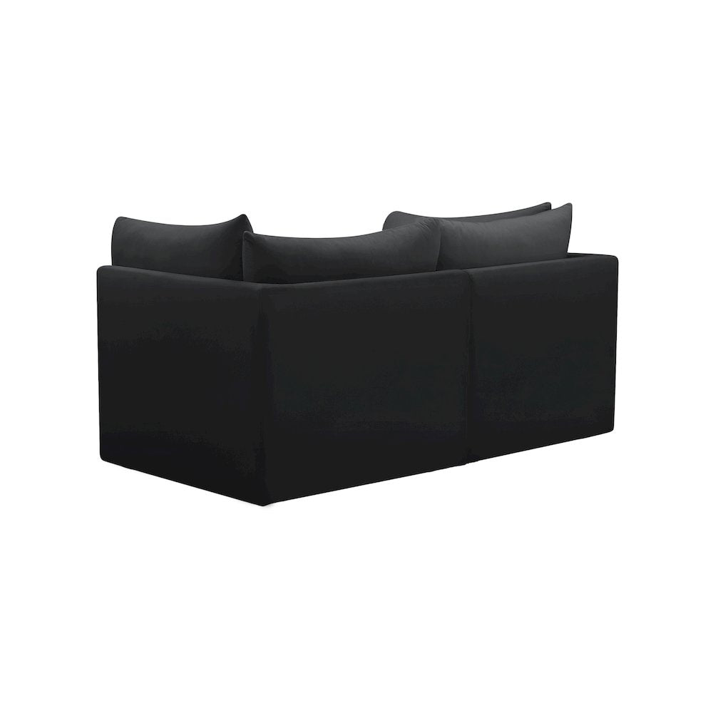 Jacob Black Velvet Modular Sofa