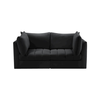 Jacob Black Velvet Modular Sofa