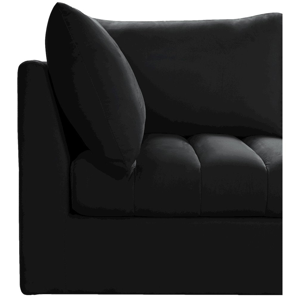 Jacob Black Velvet Modular Sofa