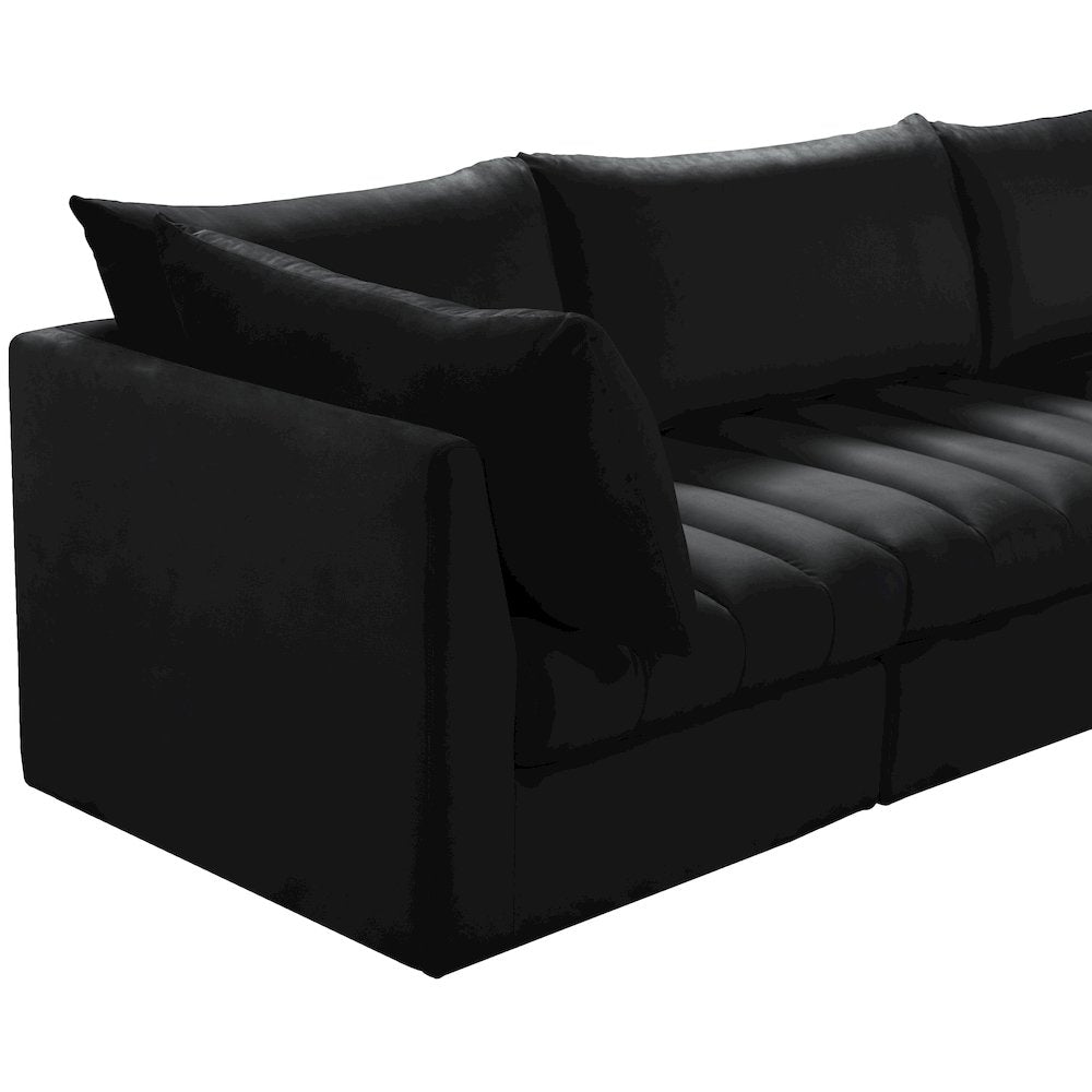 Jacob Black Velvet Modular Sofa