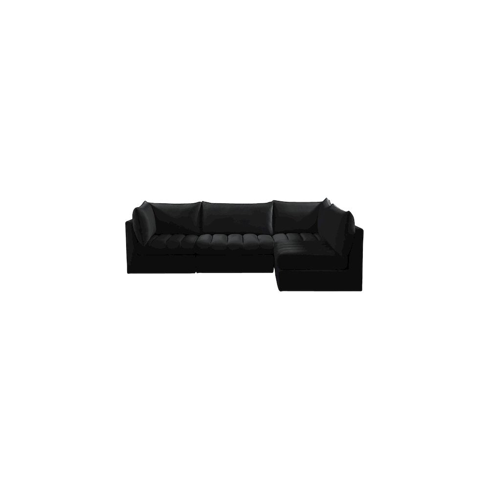 Jacob Black Velvet Modular Sectional