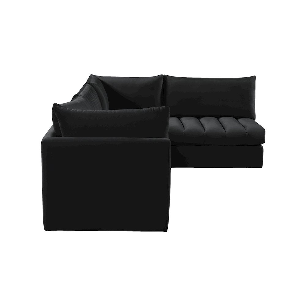Jacob Black Velvet Modular Sectional