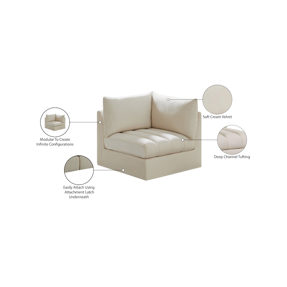 Jacob Cream Velvet Corner