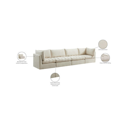 Jacob Cream Velvet Modular Sofa