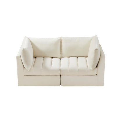 Jacob Cream Velvet Modular Sofa
