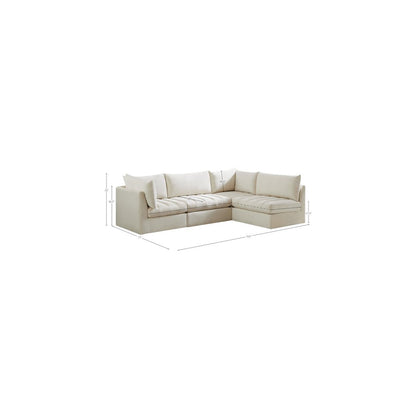 Jacob Cream Velvet Modular Sectional