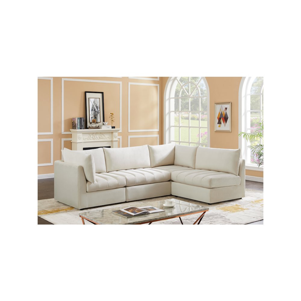 Jacob Cream Velvet Modular Sectional