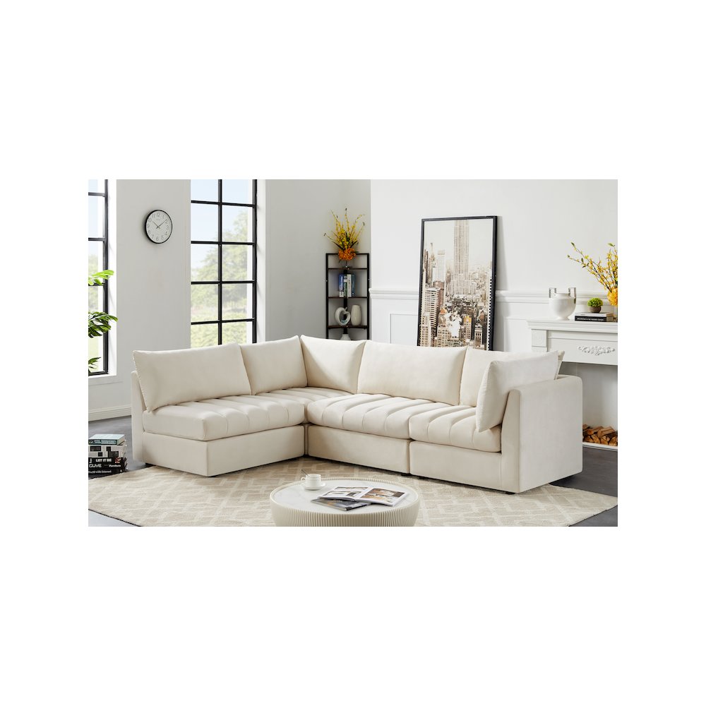 Jacob Cream Velvet Modular Sectional