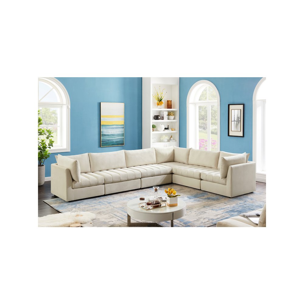 Jacob Cream Velvet Modular Sectional