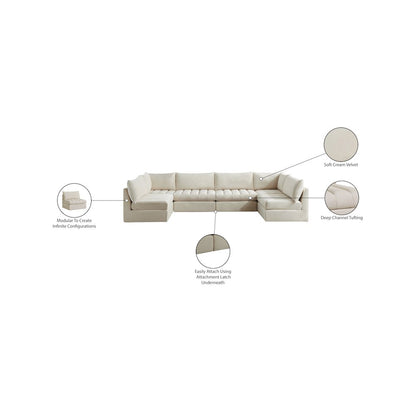 Jacob Cream Velvet Modular Sectional
