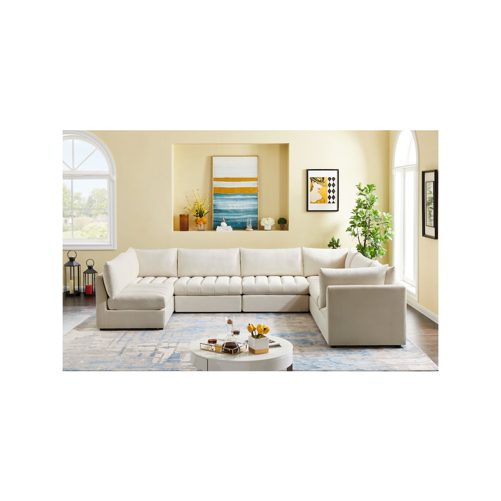 Jacob Cream Velvet Modular Sectional