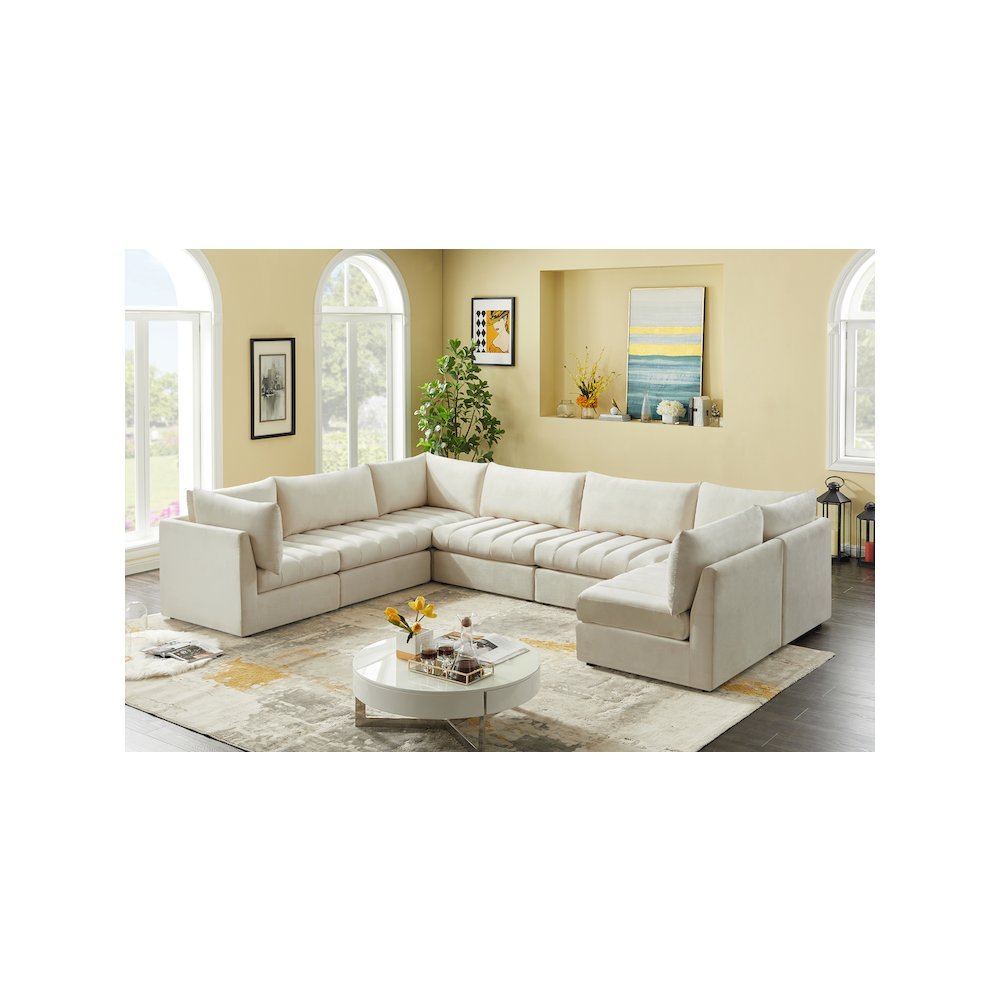 Jacob Cream Velvet Modular Sectional