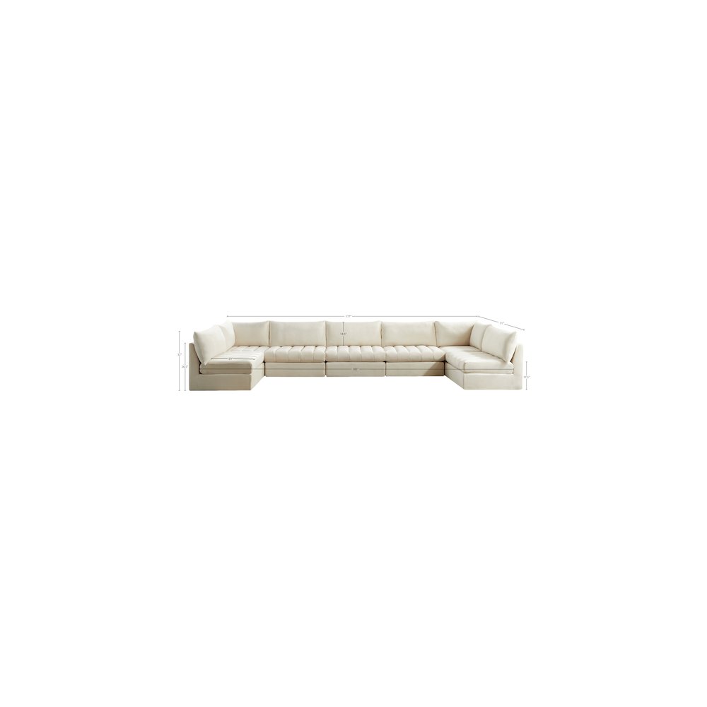 Jacob Cream Velvet Modular Sectional