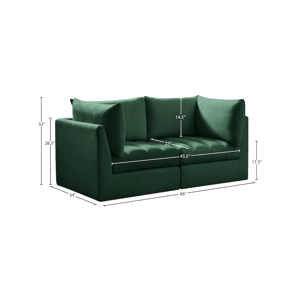 Jacob Green Velvet Modular Sofa