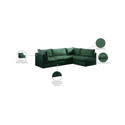 Jacob Green Velvet Modular Sectional
