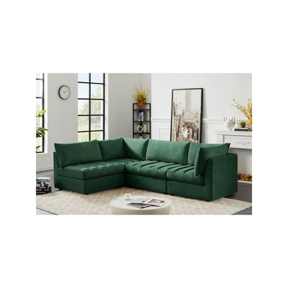 Jacob Green Velvet Modular Sectional