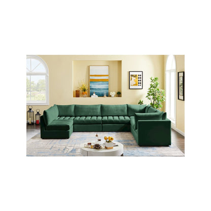Jacob Green Velvet Modular Sectional