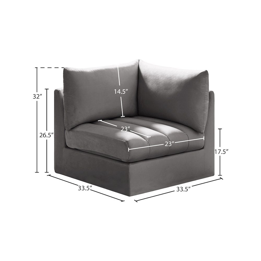 Jacob Grey Velvet Corner