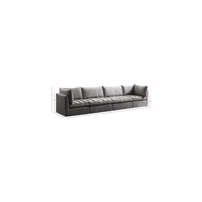 Jacob Grey Velvet Modular Sofa