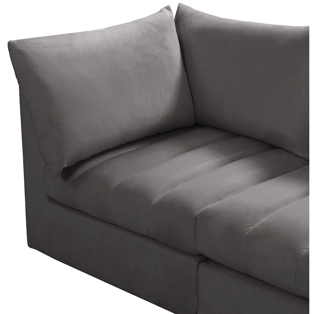 Jacob Grey Velvet Modular Sofa