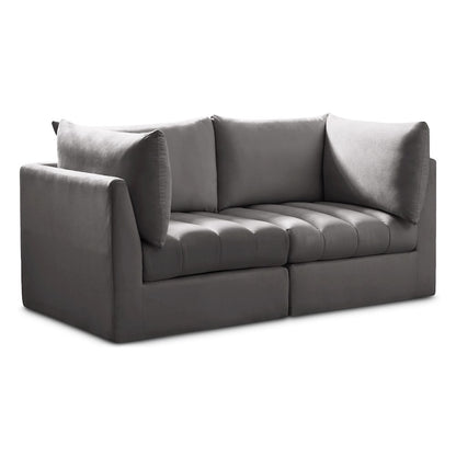 Jacob Grey Velvet Modular Sofa