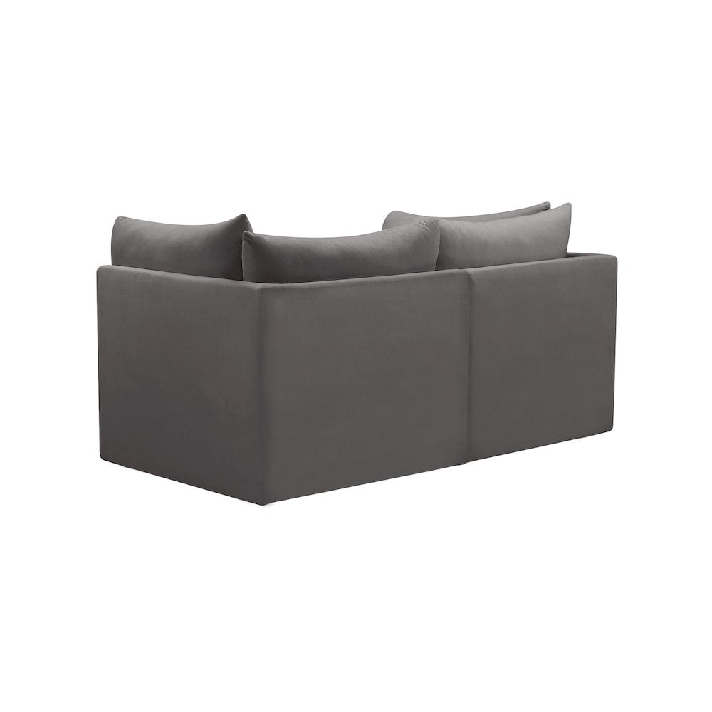 Jacob Grey Velvet Modular Sofa