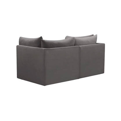 Jacob Grey Velvet Modular Sofa