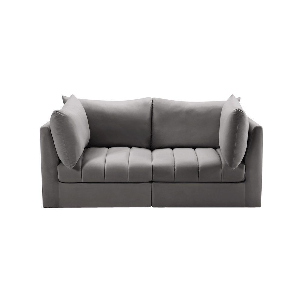 Jacob Grey Velvet Modular Sofa