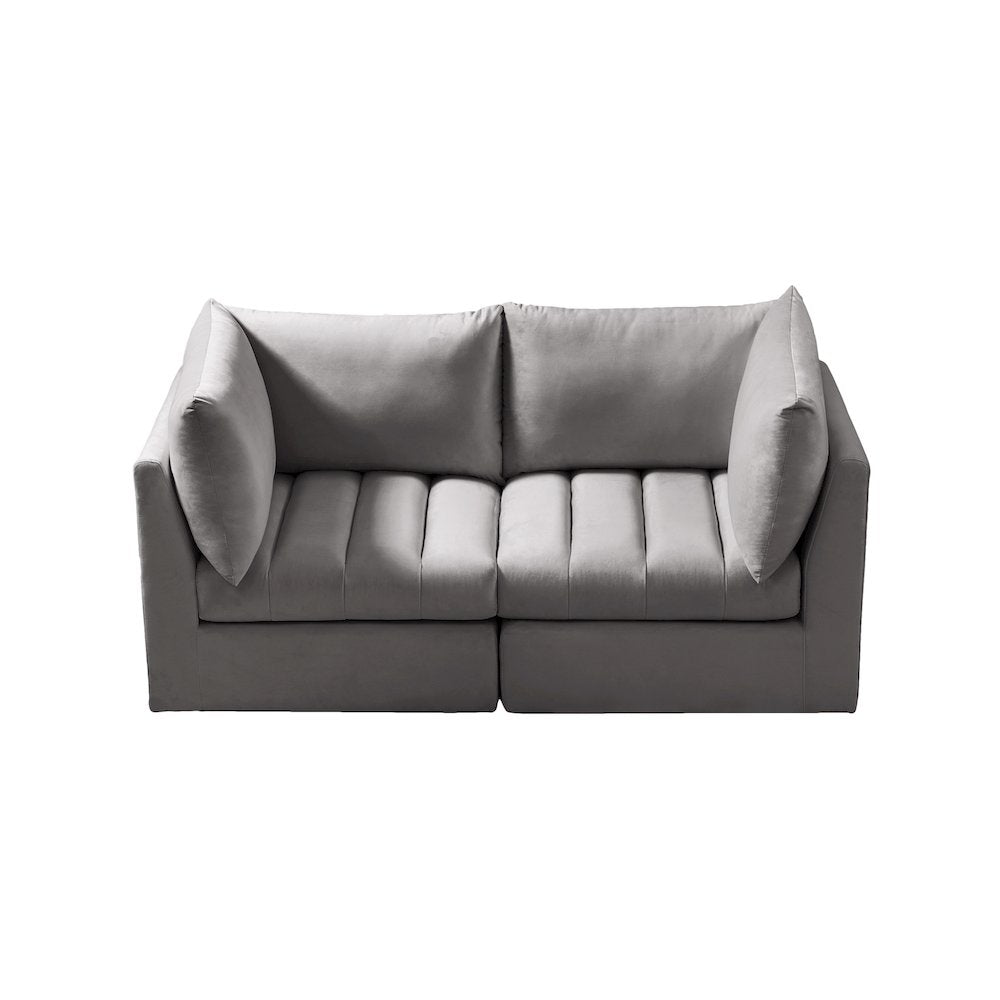 Jacob Grey Velvet Modular Sofa