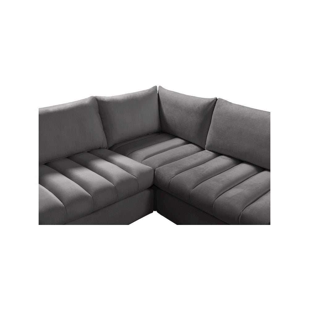 Jacob Grey Velvet Modular Sectional