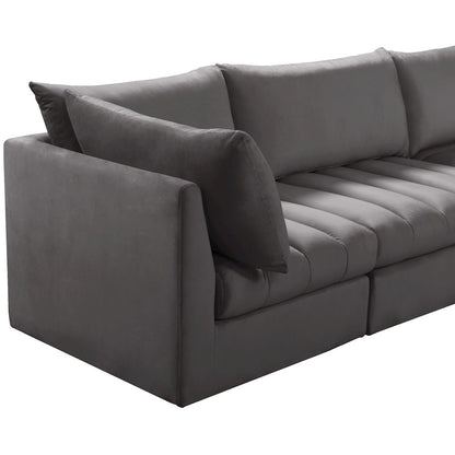 Jacob Grey Velvet Modular Sectional